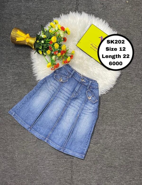 Blue Jean Skirt Size 12 L 22”