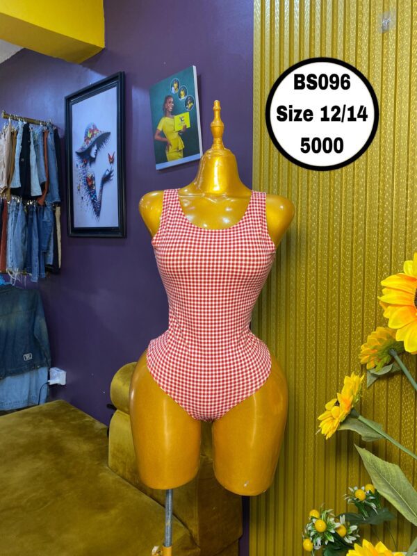 Sleeveless checkered bodysuit Size 12/14