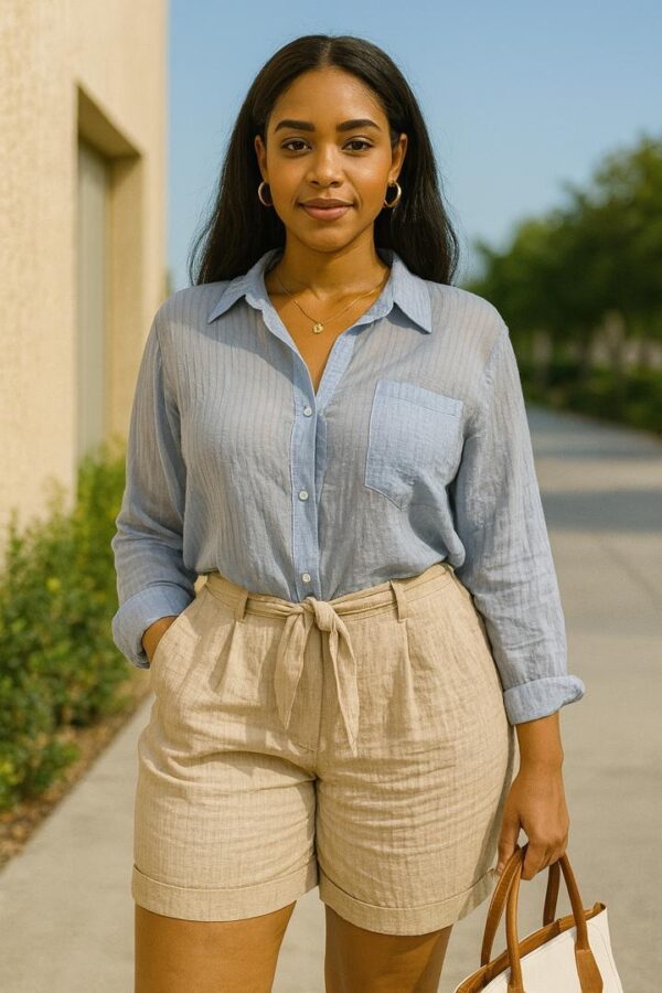 Light Blue chiffon Shirt- Size 16/18