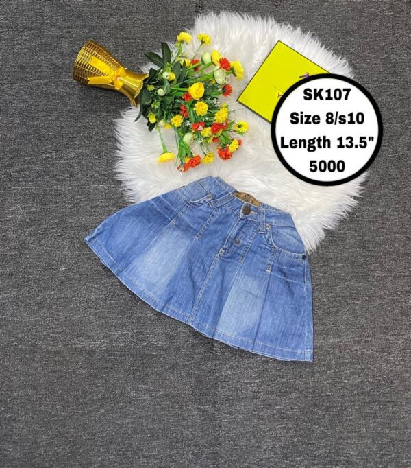 Blue Jean Tennis Skirt Size 8/s10 L 13.5”