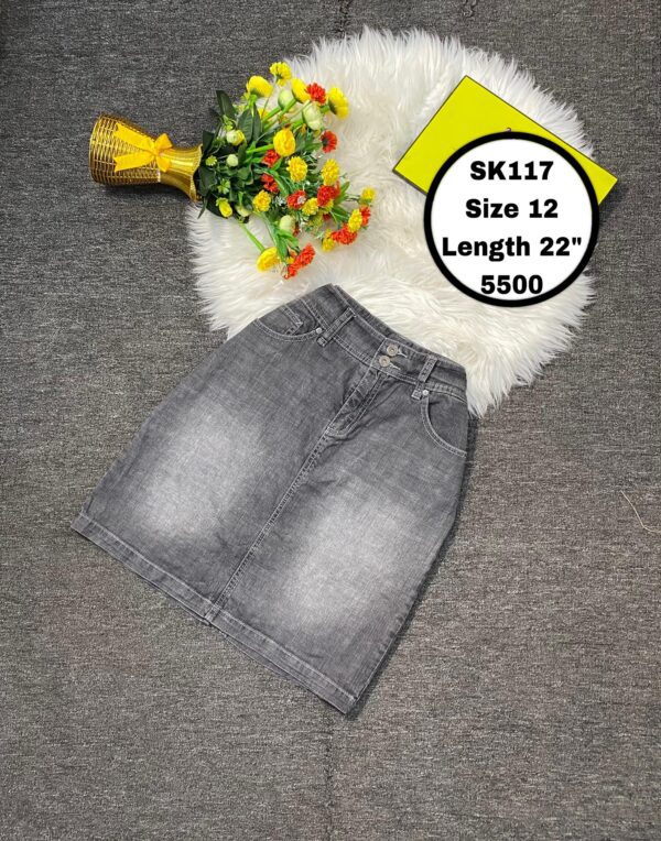 Ash Jean Skirt Size 12 L 22”