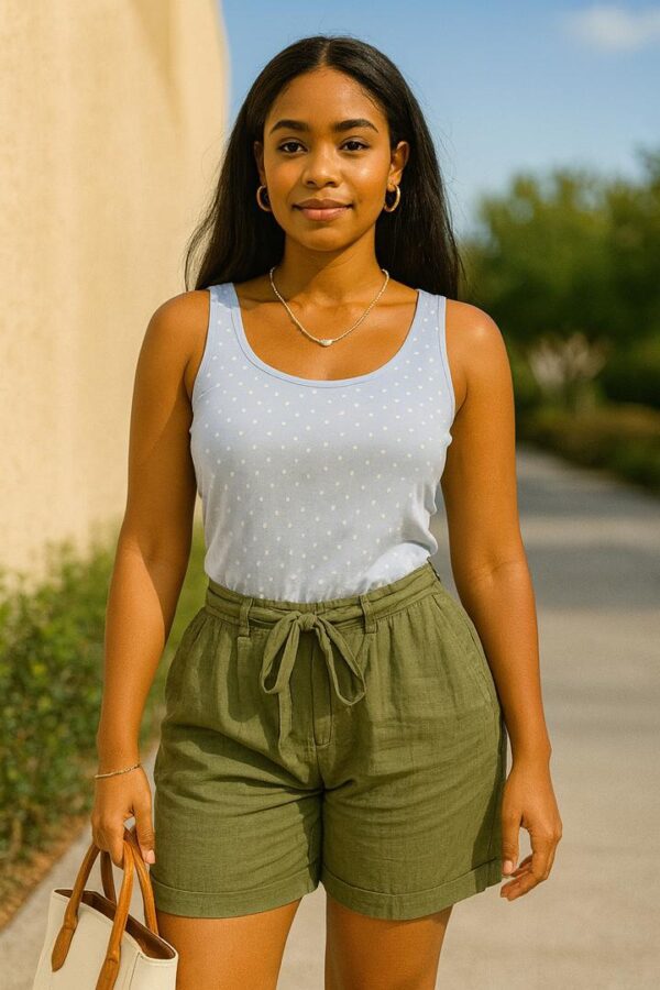 Lilac polka dot cami top- Size 10/12