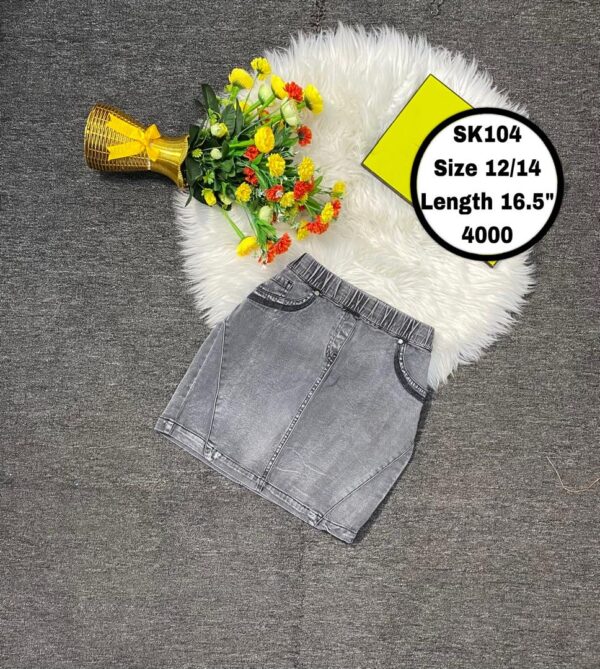 Ash Jean Skirt Size 12/14 L 16.5”