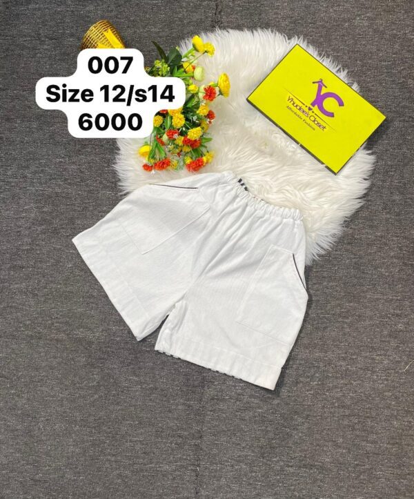 White lounge Shorts Size 12/14