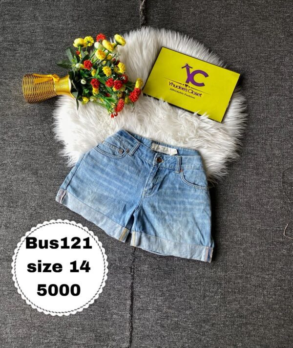 Stylish blue bum short Size 14