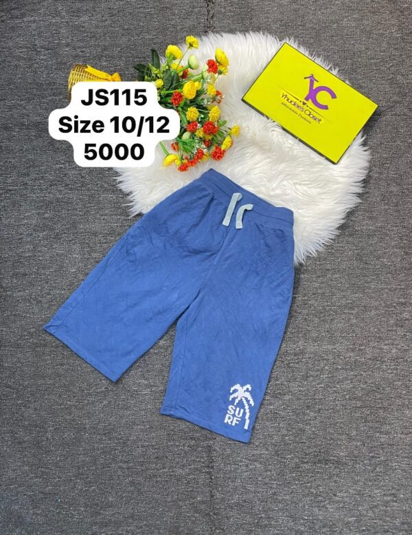 Blue With Palm Design Short Size 10/12