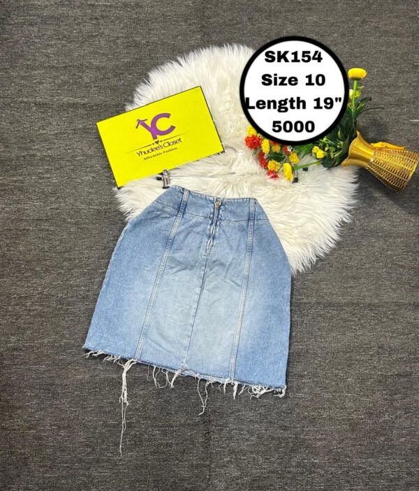 Blue Jean Skirt Size 10 L 19”