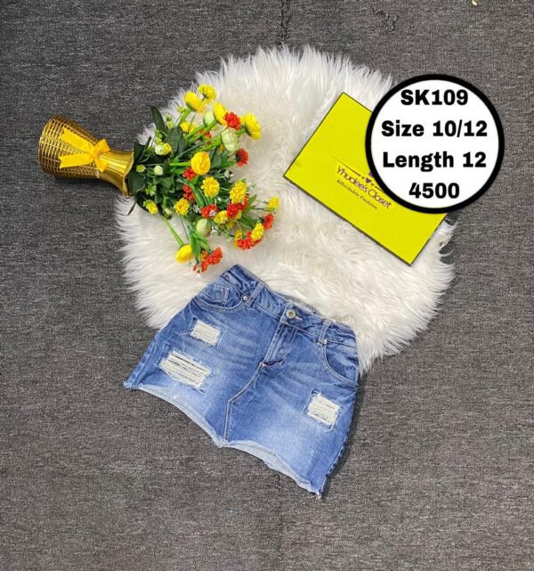 Blue Jean Skirt Size 10/12 L 12”