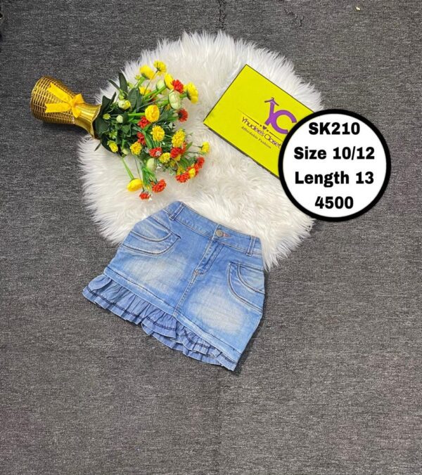 Blue Jean Skirt Size 10/12 L 13”