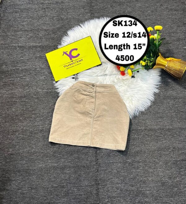 Carton color corduroy Skirt Size 12/s14 L 15”