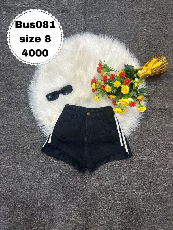 Striped black bumshort Size 8