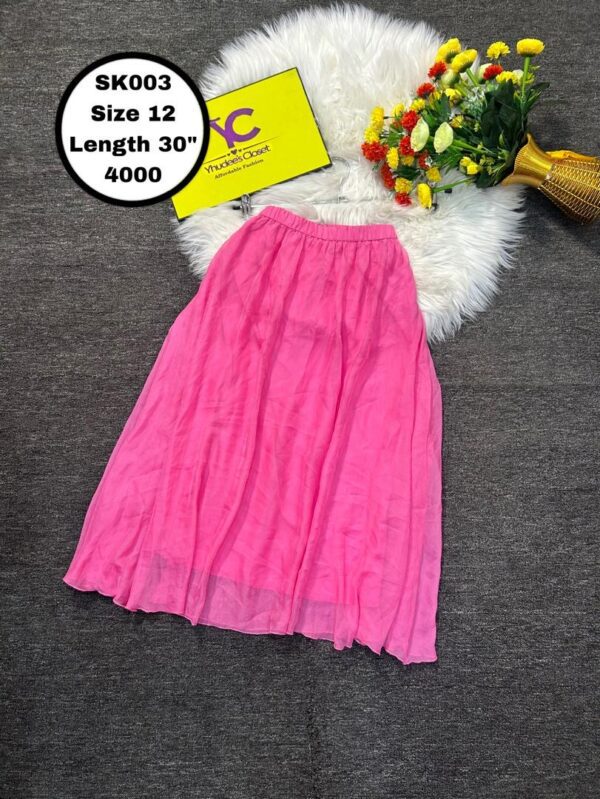 Pink chiffon Skirt Size 12 L 30”