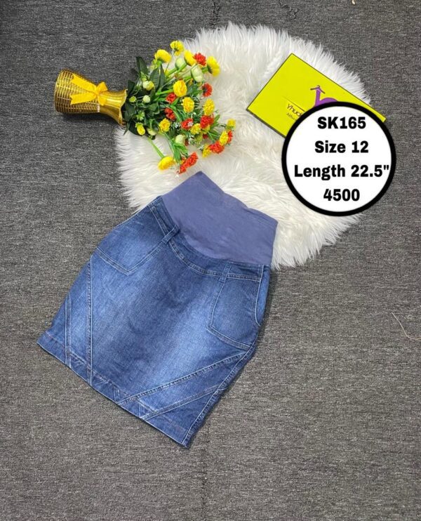 High waist jean skirt Size 12 L 22.5”