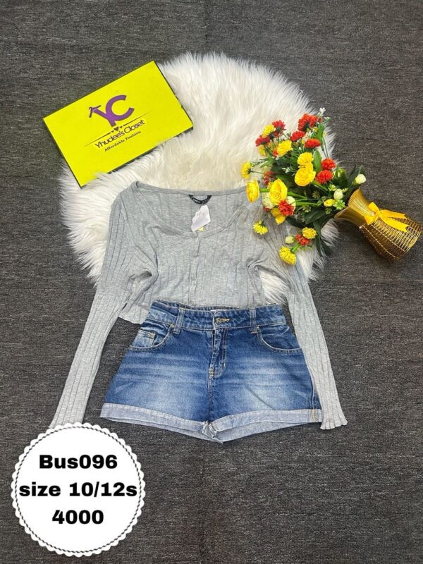 Stylish deep blue bum short Size 10/12s