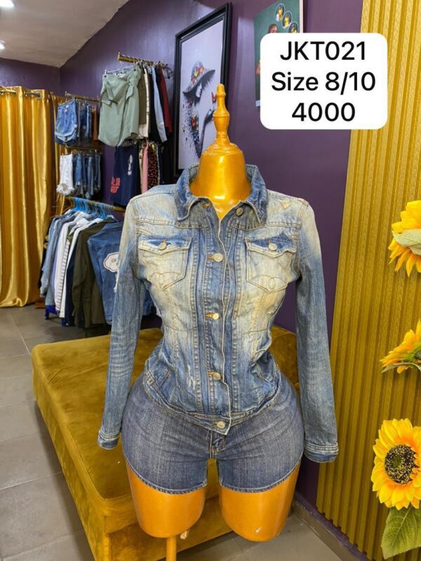 Stone wash Jean Jacket Size 8/10