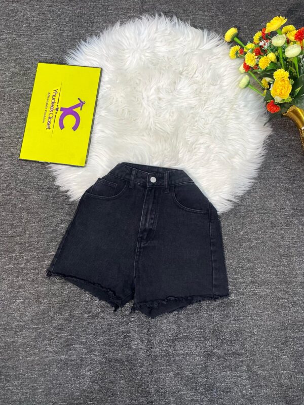 Black High Waist Bum Short Size 6