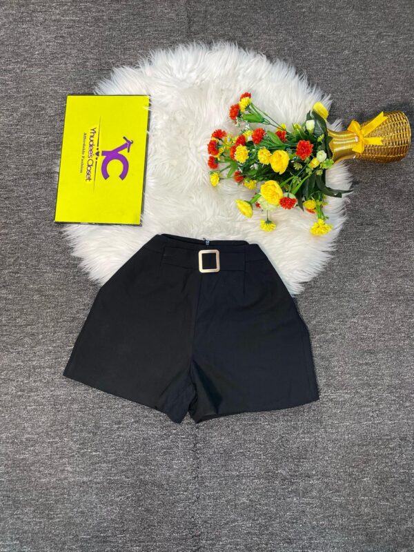 Black High waist Bum Short Size 8