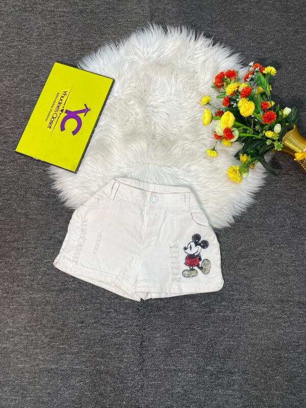 White Ripped BumShort Size 8/10