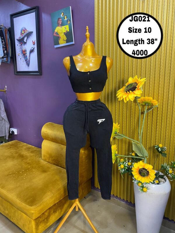 Black Joggers with white design Size 10, L 38