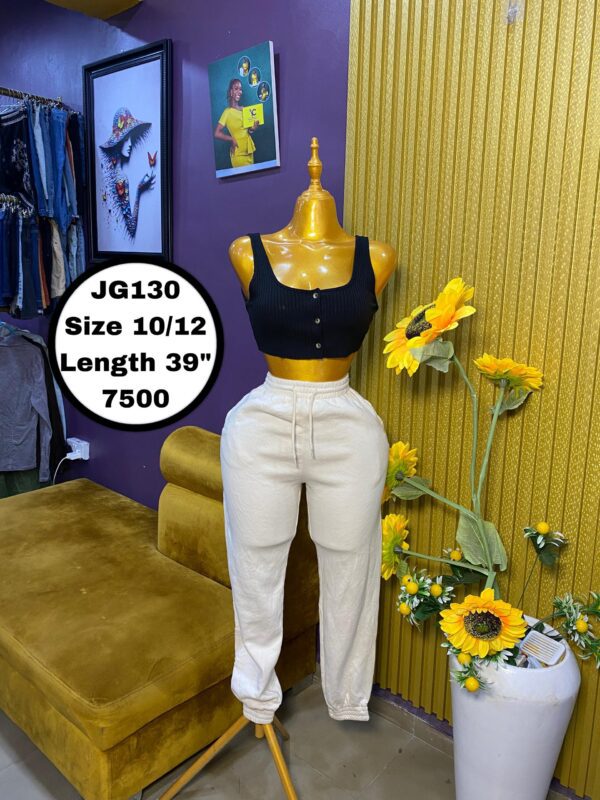 Nude color Thick Joggers Size 10/12, L 39