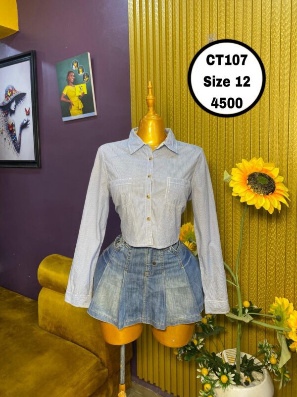 Grey Longsleve Crop Top Size 12