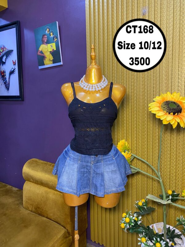 Blue Net Crop Top Size 10/12