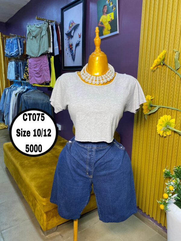 Grey Crop Top Size 10/12
