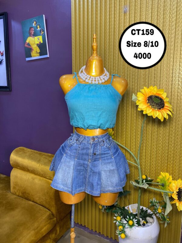 Light Blue Crop Top Size 8/10