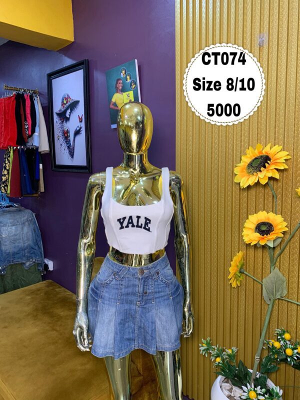 White Sleeveless Crop Size 8/10