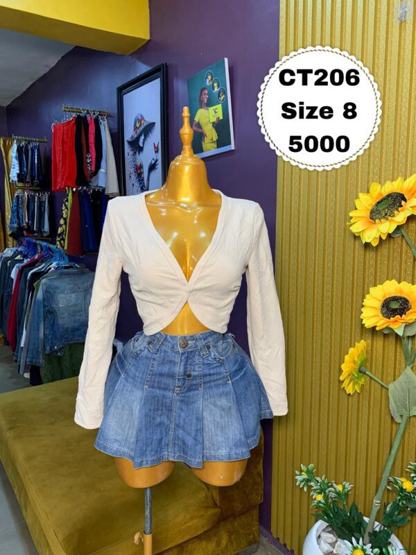 Creame Crop Top Size 8