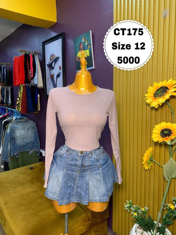 Brown Longsleeve crop top size 12