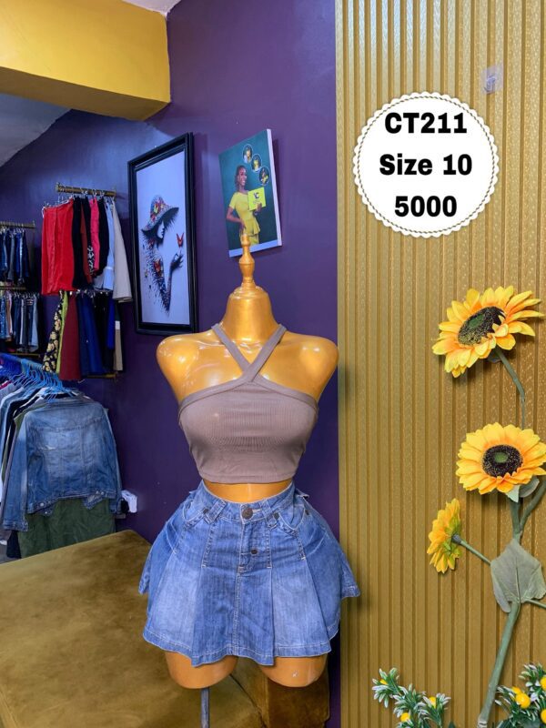 Brown Tube Crop Size 10