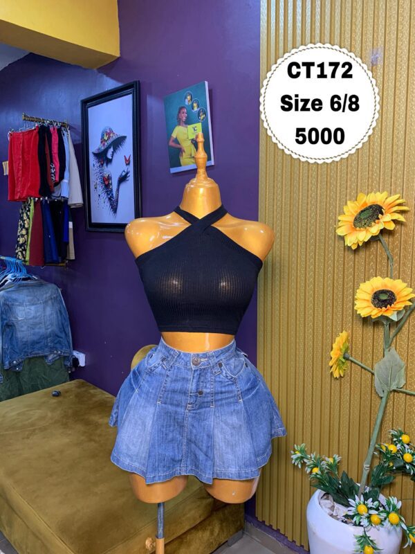 Black Tube Crop Size 6/8