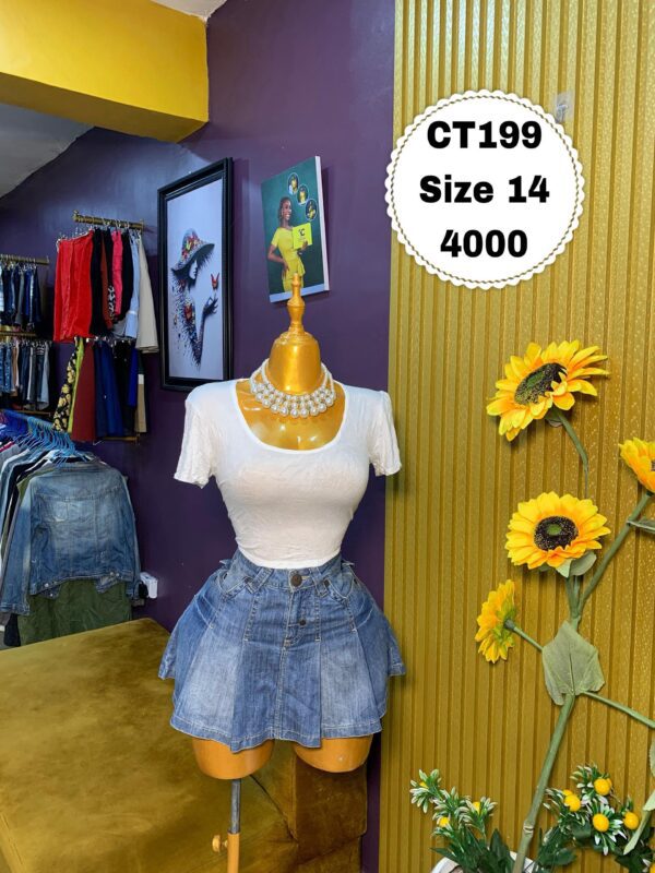 White Crop Top Size 14