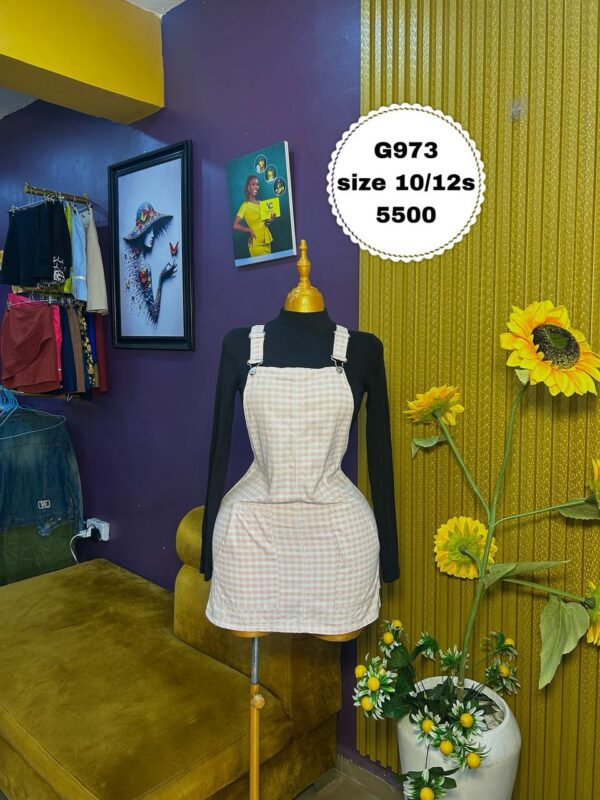 White Checkered Jumpsuit Size 10/12