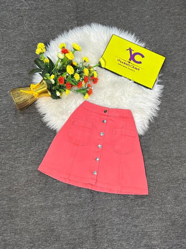 Peach Jean skirt Size 8 L 16”