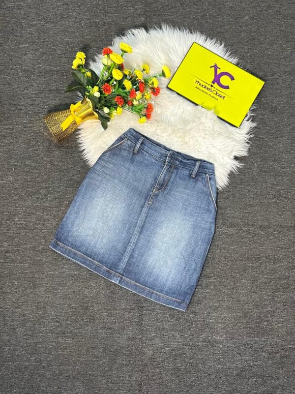 Deep blue Jean skirt Size 14 L 20”