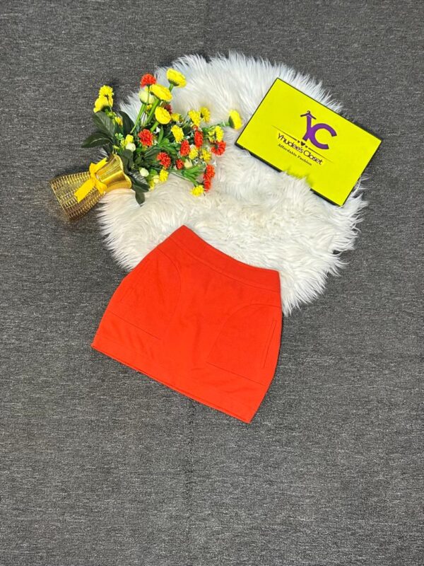 Red mini skirt Size 10 L 14”