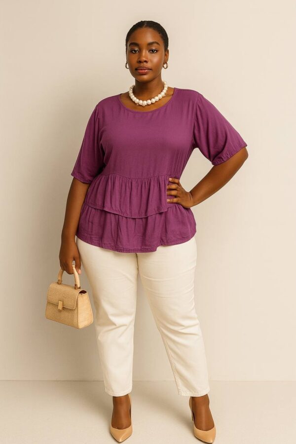Purple double layered top - Size 18/20