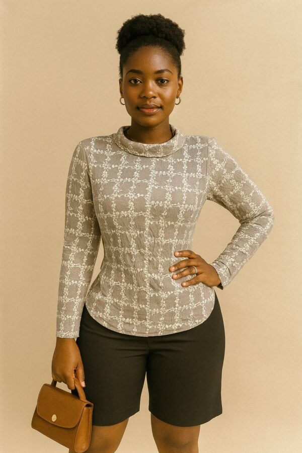 High Neck baby collar Top - Size 12/14