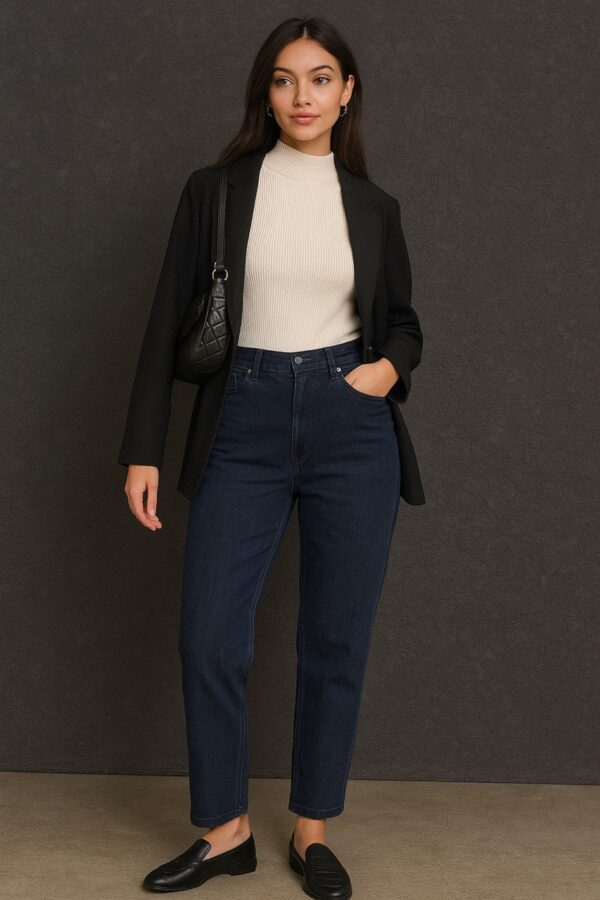 Deep Blue Plain Jean Size 8/10, L 37