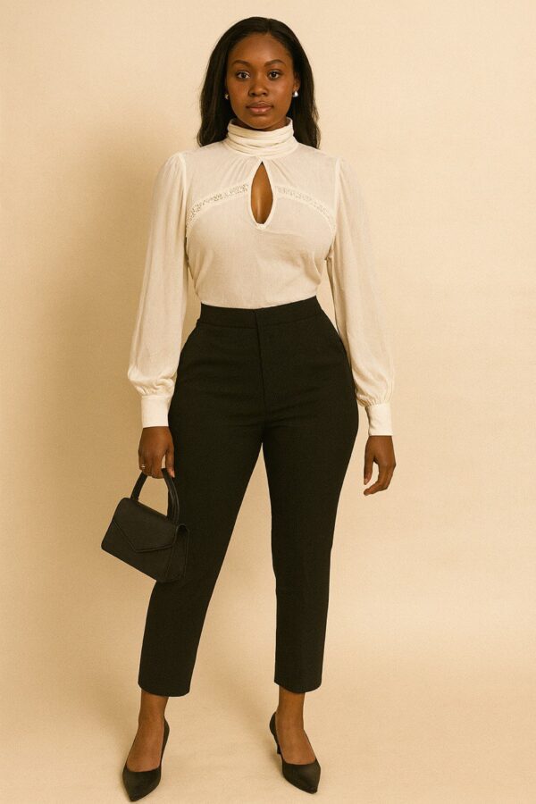 Beautiful chiffon stylish neck top size 10