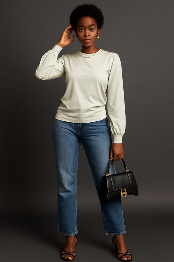 Mint green cotton blouse Size 10