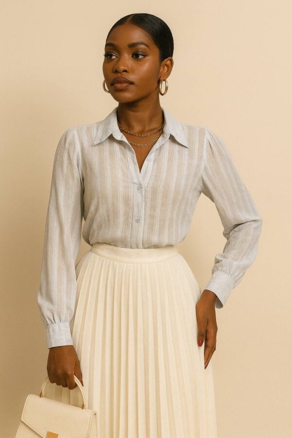 Sky blue chiffon shirt Size 12/14