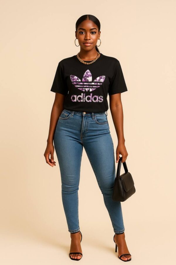 Black adidas polo Size 12/14