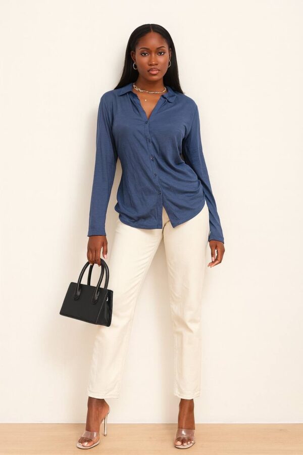 Navy blue long sleeves shirt Size 18