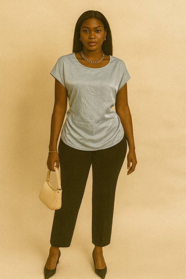 Silk blue top Size 16/18