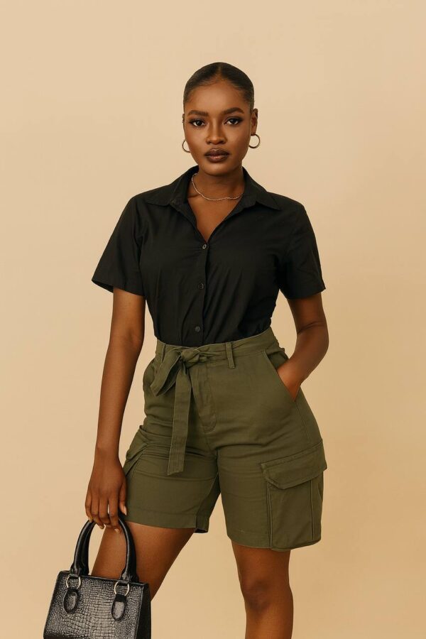 Black short sleeves shirt Size 10