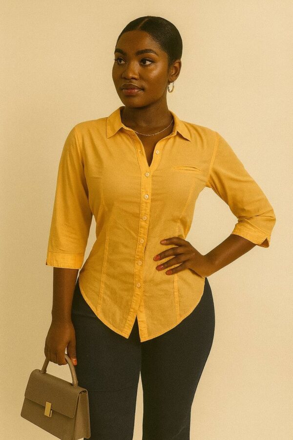 Yellow cotton shirt Size 12