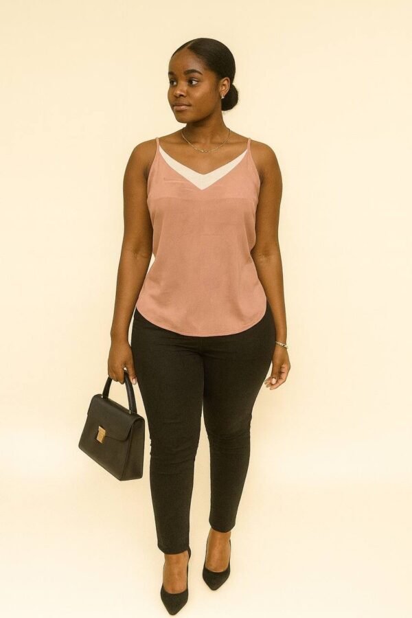 Nude color chiffon cami top Size 10